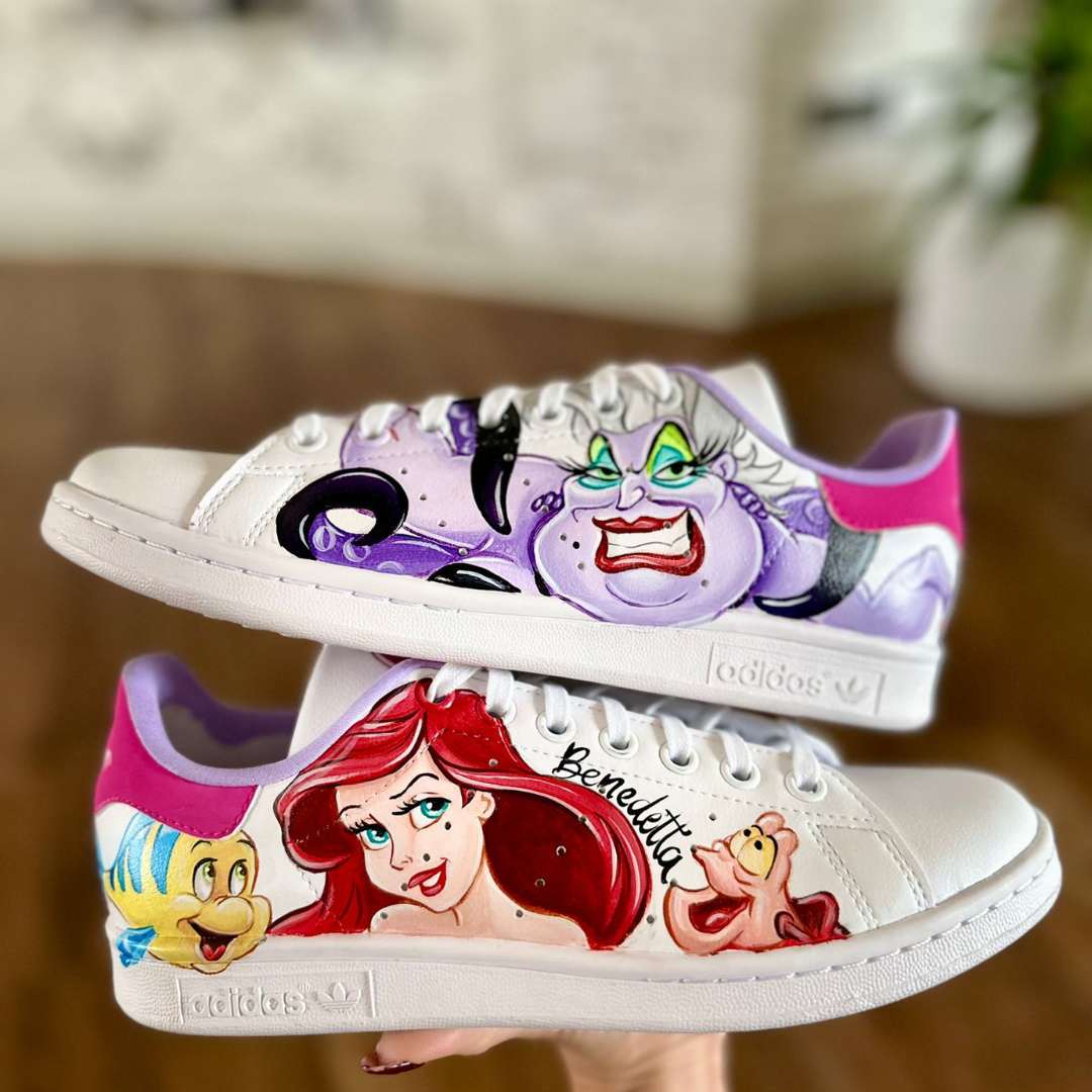 Scarpe Originali Adidas Stan Smith con lacci con Disegno Personalizzato