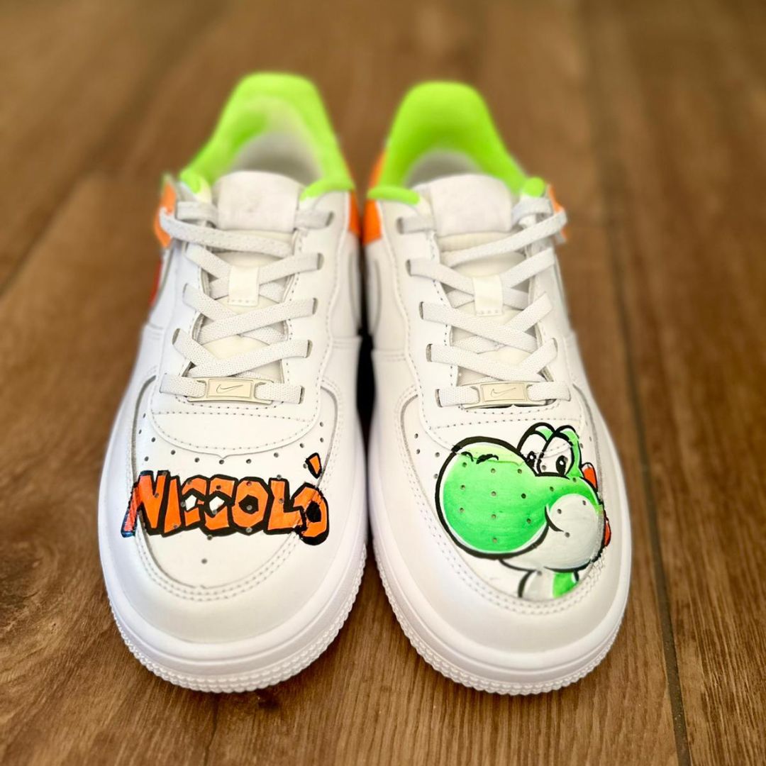 Scarpe Originali Nike Air Force 1 con Disegno Personalizzato