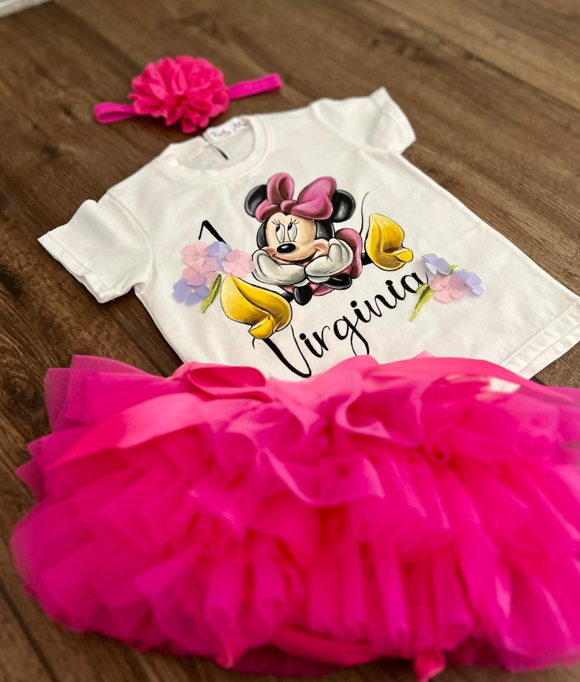 Gonna Neonata con coulotte a balze di tulle