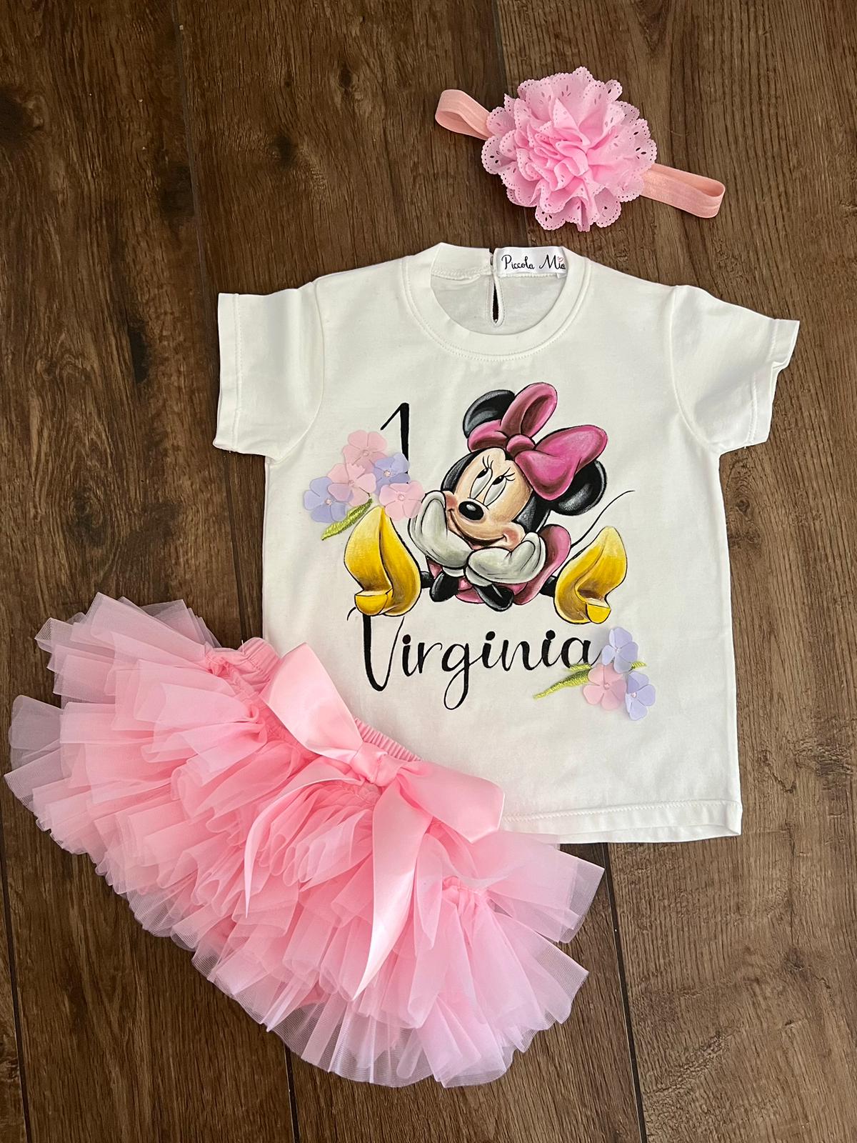 Gonna Neonata con coulotte a balze di tulle