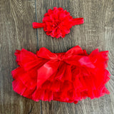 Gonna Neonata con coulotte a balze di tulle