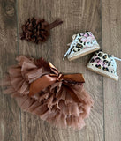 Gonna Neonata con coulotte a balze di tulle