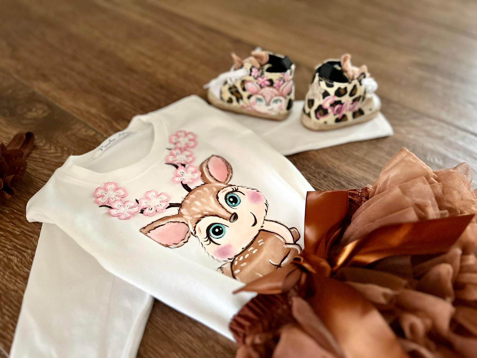 Gonna Neonata con coulotte a balze di tulle