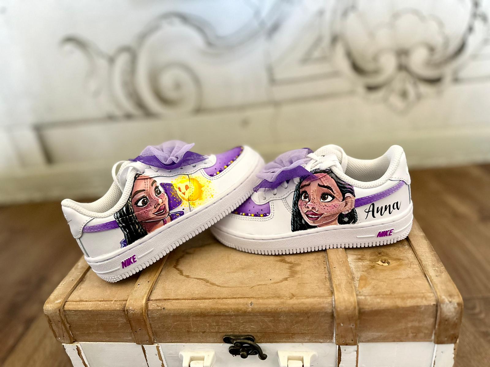 Scarpe Originali Nike Air Force 1 con Disegno Personalizzato