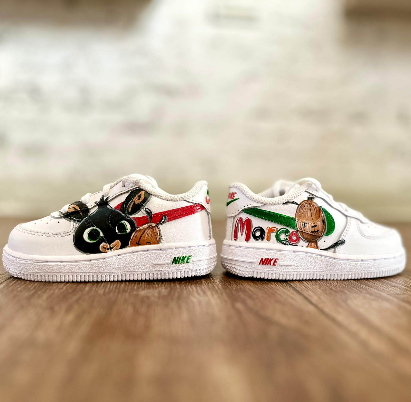 Scarpe Originali Nike Air Force 1 con Disegno Personalizzato