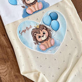 Copertina da Culla in Maglia di Cotone - Personalizzabile