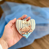 Bomboniera Portachiavi "cuore" personalizzata - dipinta a mano