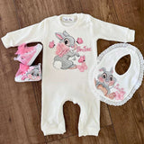 Set Neonato (tutina + scarpine + bavaglio)