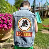 Gilet in jeans - Dipinto a mano e personalizzabile