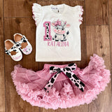 Completo Gonna + T-shirt dipinta a mano