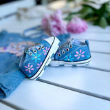 Scarpe da Culla in jeans - Dipinte a mano