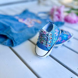 Scarpe da Culla in jeans - Dipinte a mano