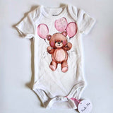 Body Orsetto + gonna 0/3 mesi - dipinto a mano