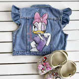 Gilet in jeans - Dipinto a mano e personalizzabile