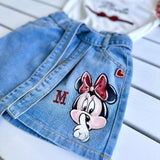 Gonna in jeans Dipinta a mano
