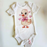 Body Paperella + gonna 0/3 mesi - dipinto a mano