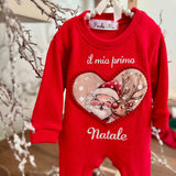 Tutina Neonato Babbo Natale e renna