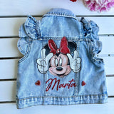 Gilet in jeans - Dipinto a mano e personalizzabile