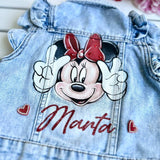 Gilet in jeans - Dipinto a mano e personalizzabile