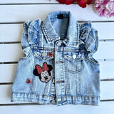 Gilet in jeans - Dipinto a mano e personalizzabile