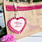 Borsa Mare "Grande" con charm - decorata a mano