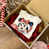 Completo bimba Minnie natalizia - fatto a mano