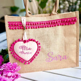Borsa Mare "Grande" con charm - decorata a mano
