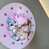Orologio in legno dipinto a mano - personalizzabile