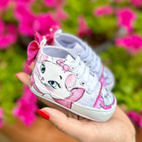 Scarpe da culla dipinte "Minou - special edition"