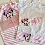 Set Asilo Rosa - sacca + bavaglio + asciugamano