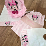 Set Asilo Rosa - sacca + bavaglio + asciugamano