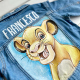 Giubbino in Jeans - Dipinto a Mano e Personalizzabile