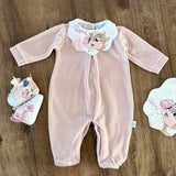 Tutina Neonato ciniglia personalizzabile